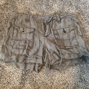Military green shorts